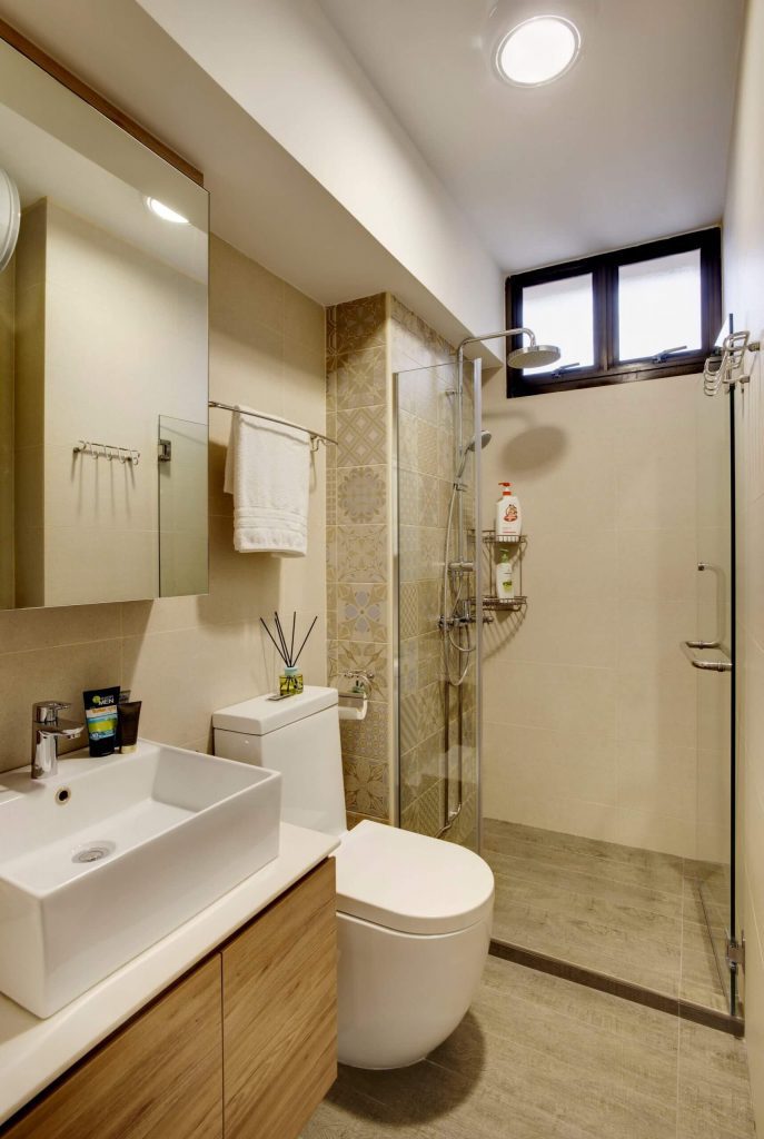 Simple beige bathroom