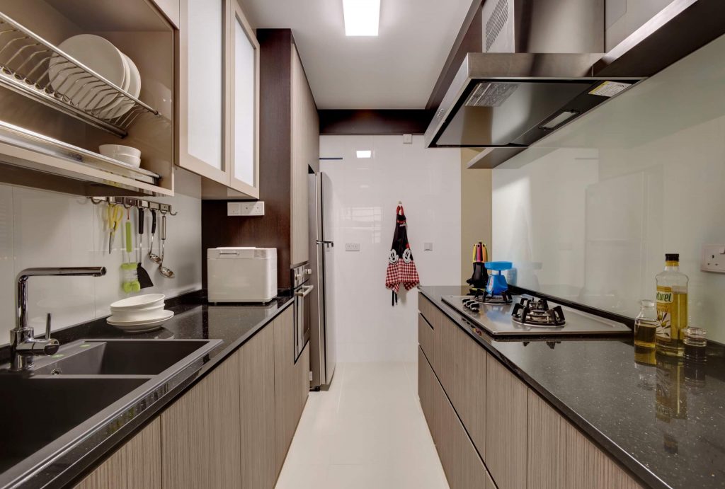 Simple, homely kitchen in beige colours