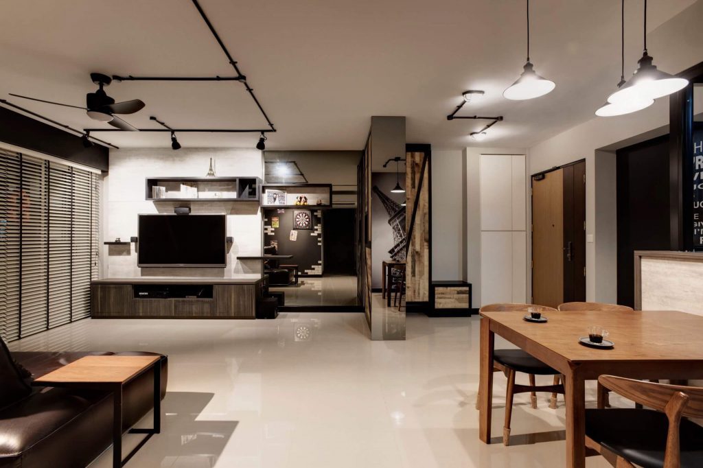 "HDB Design– WAREHOUSE CHIC @ PUNGGOL DRIVE - 1"