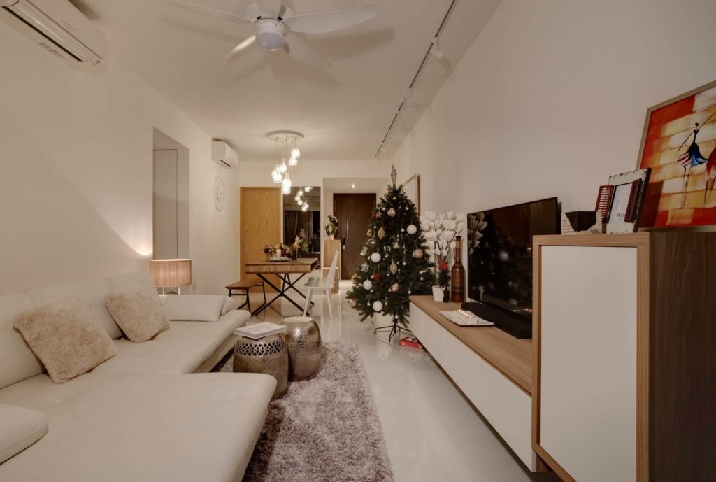 Luxurious Living room Design in white and beige hues