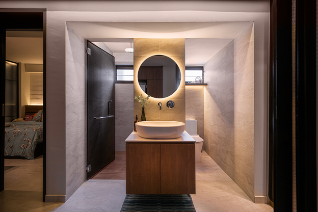 Unique Bathroom @ Eunos with separate toilet and shower rooms