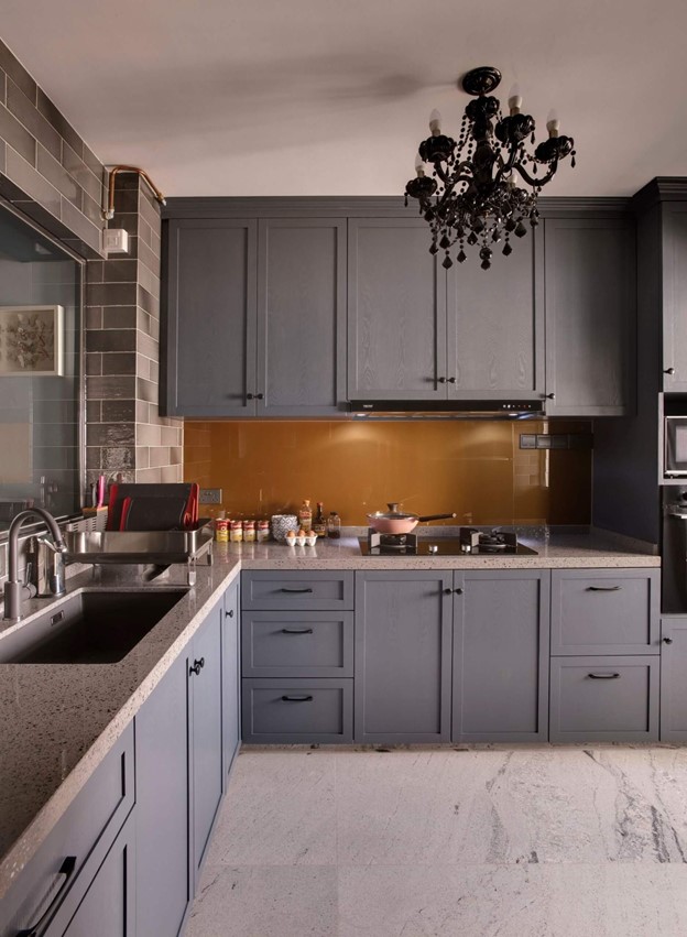 Rustic Kitchen in grey hues