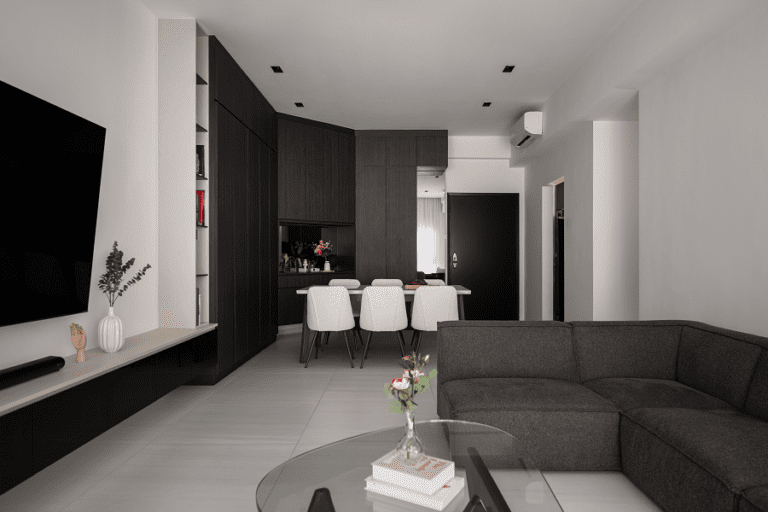 "Condo Design – BLACK MODERN LUXE @ KIM YAM RD- 2"