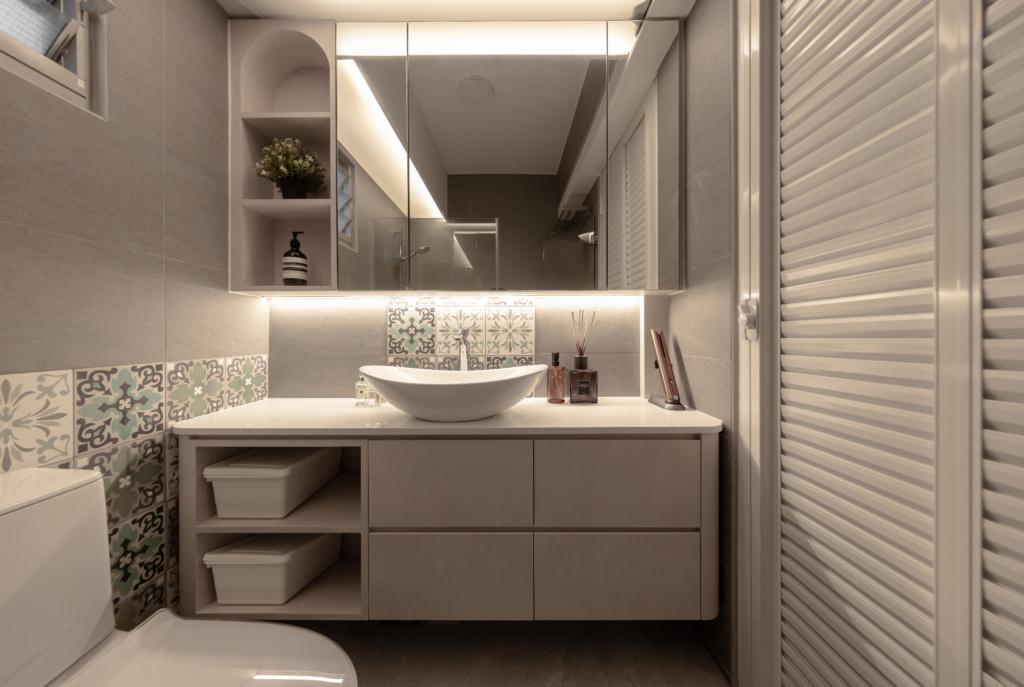 COZY SCANDI @ ANCHORVALE - 3-room HDB toilet design